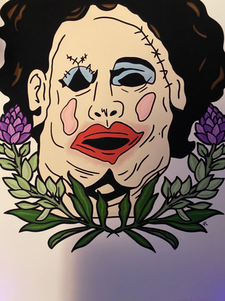 Leather Face Art Print.