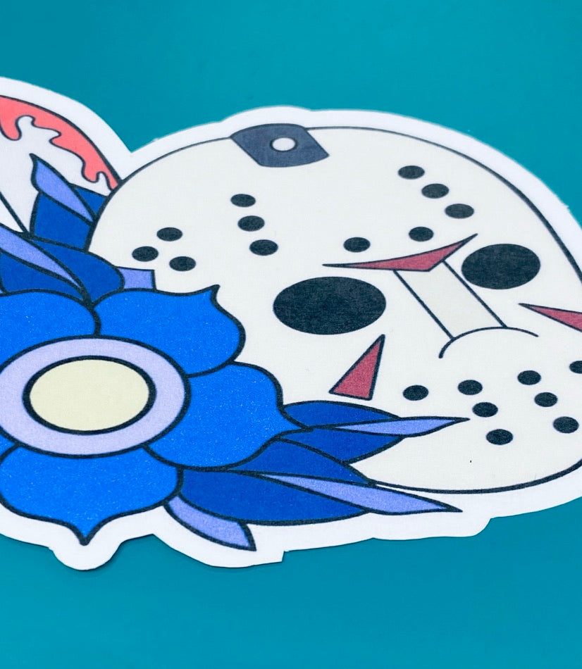 Jason Voorhees Sticker. Friday the 13th Sticker. Jason Sticker.
