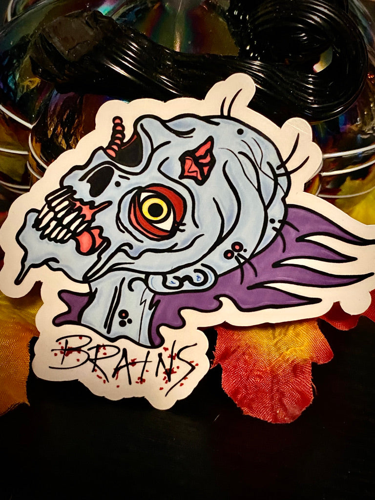 Brains Sticker