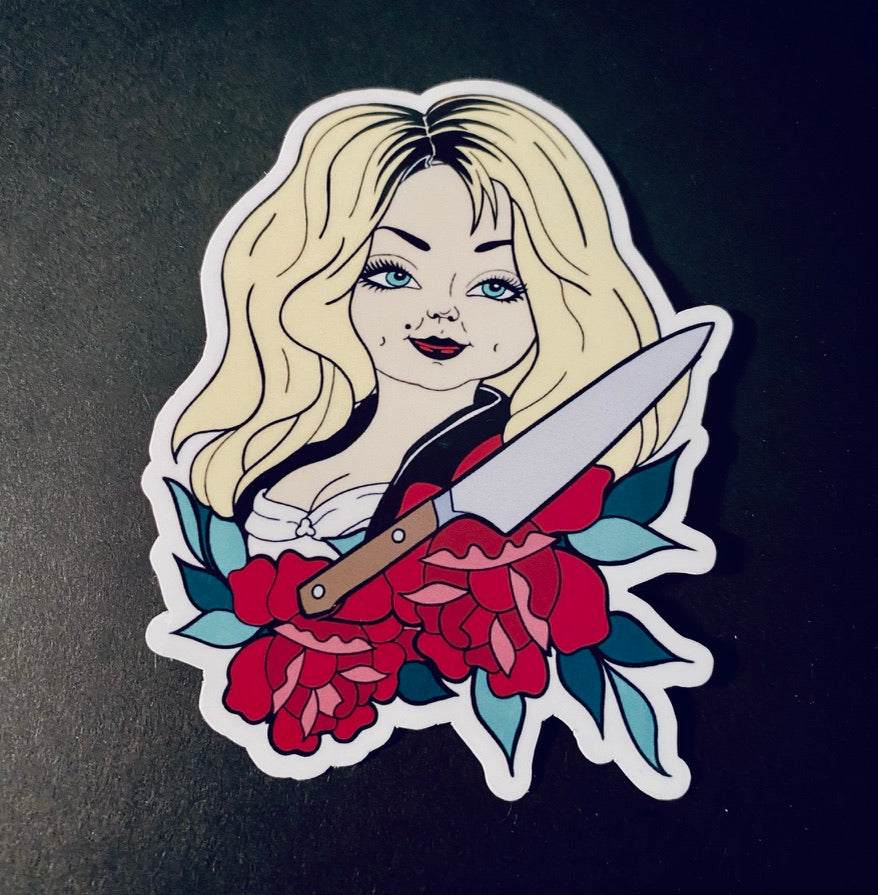 Tiffany Sticker. Bride of Chucky.