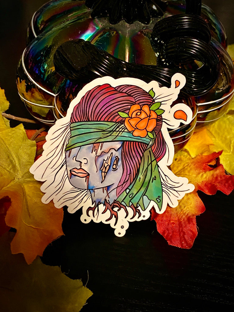 Blinded by Brains Sticker