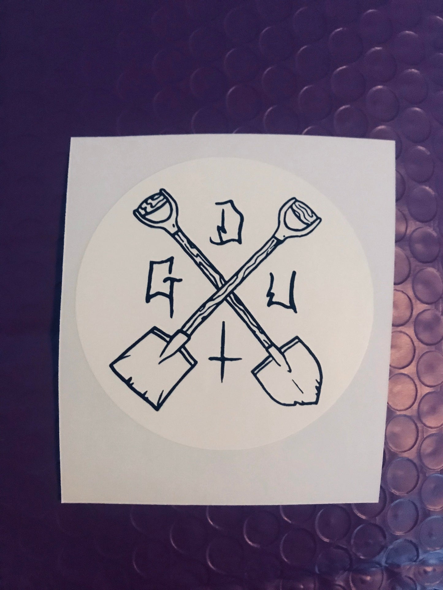 Grave Diggers Union: Shovel Sticker.