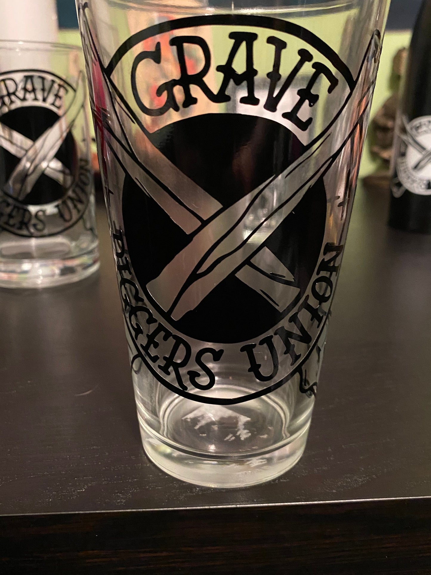 Bones pint glass.