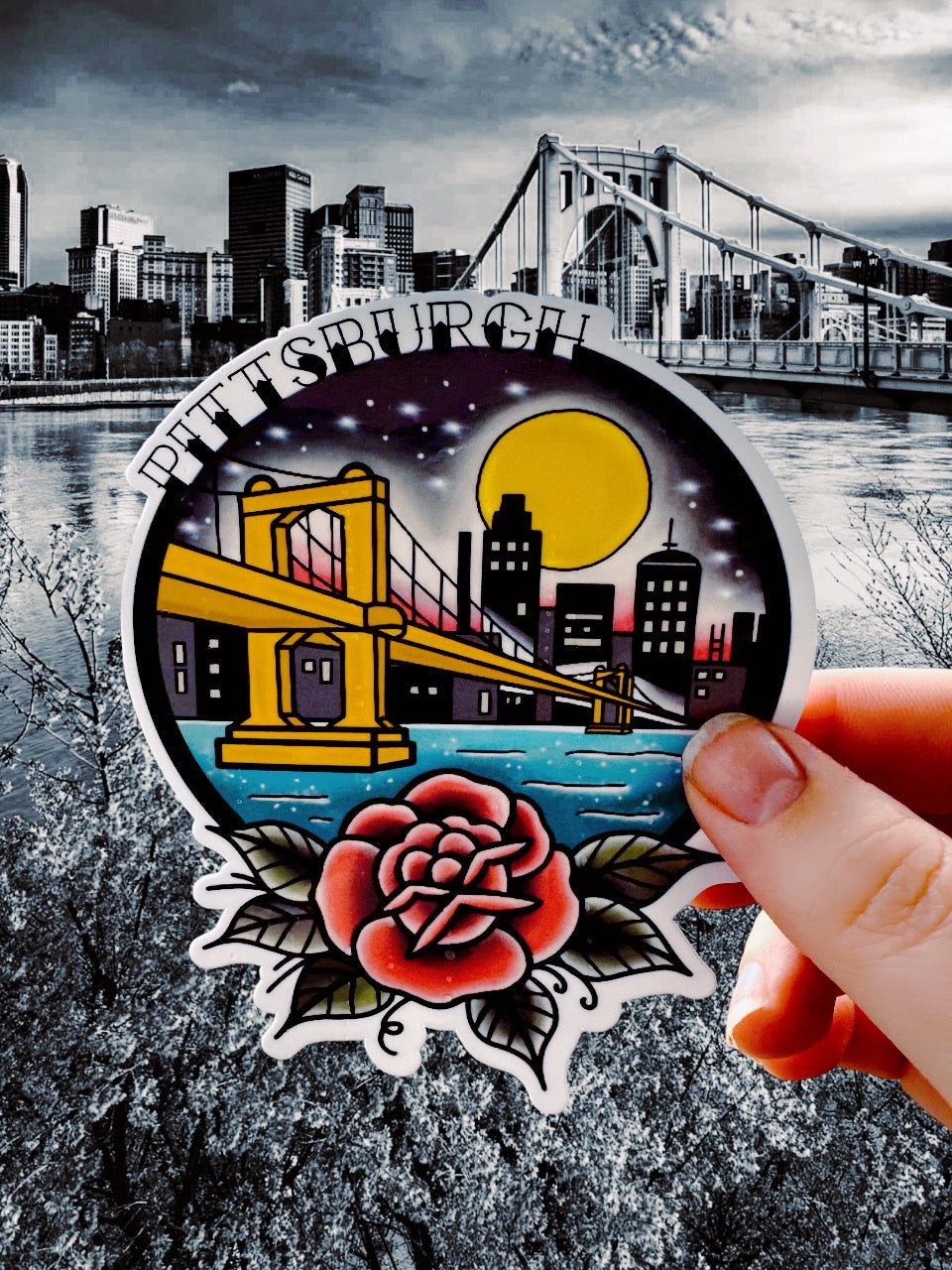 Pittsburgh Cityscape Sticker