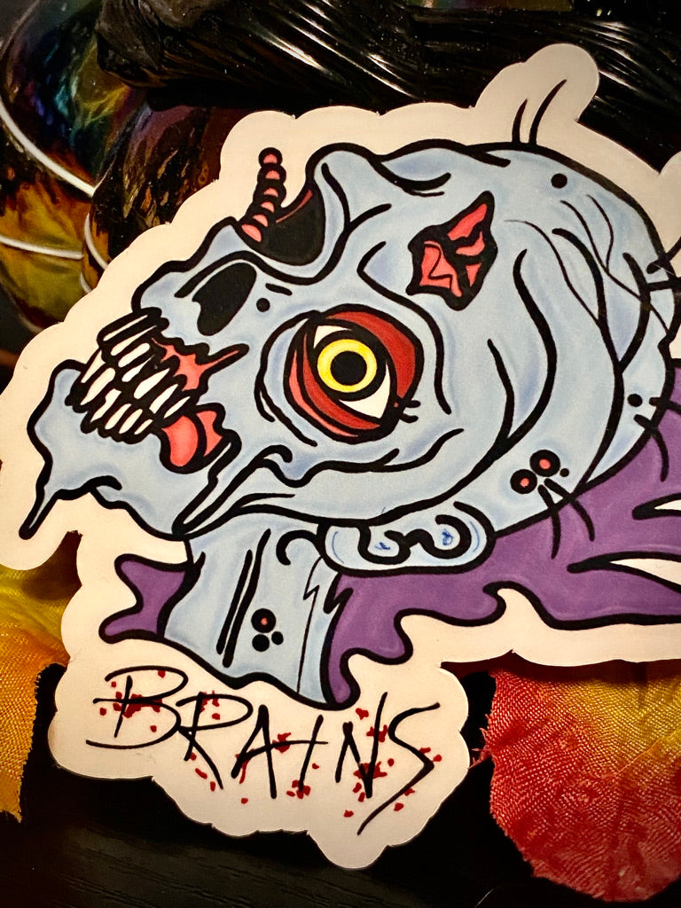 Brains Sticker