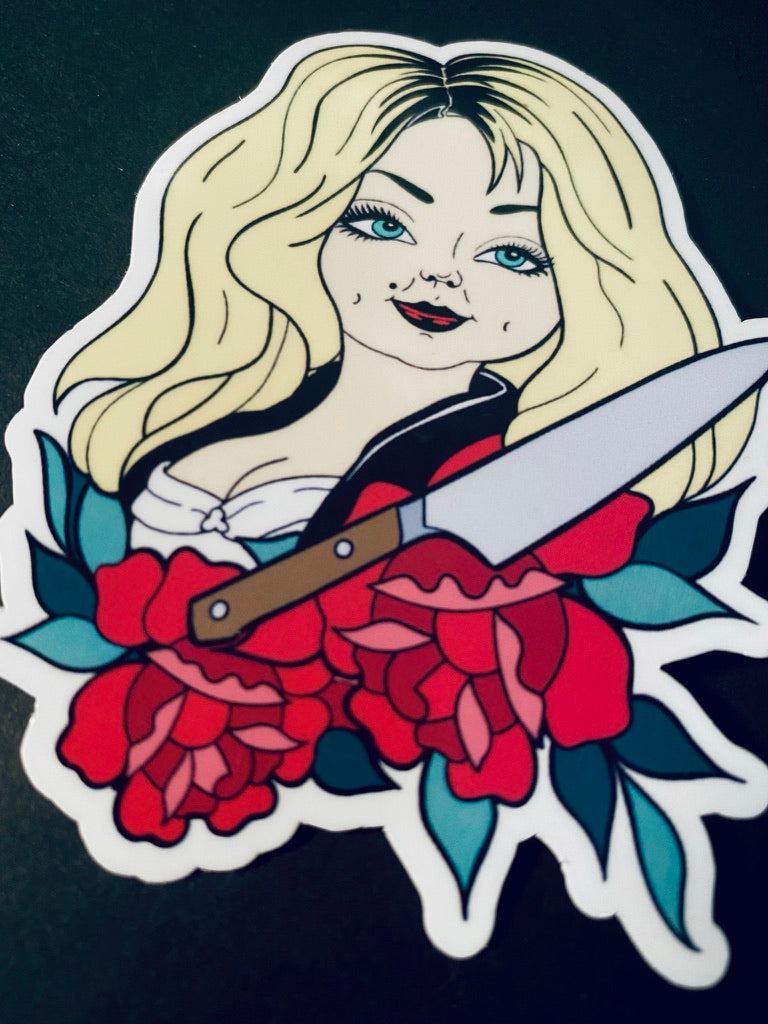 Tiffany Sticker. Bride of Chucky.