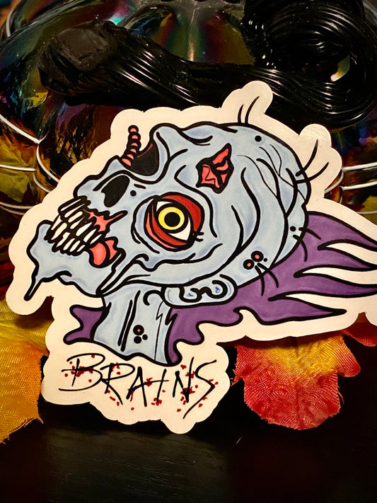 Brains Sticker