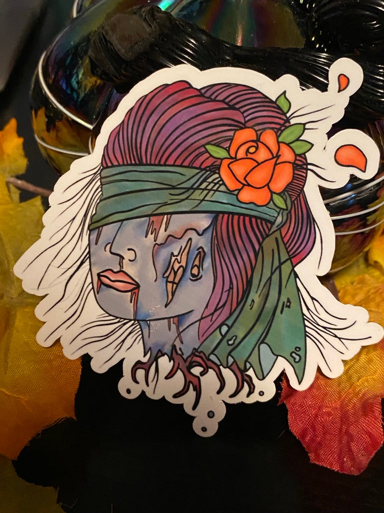 Blinded by Brains Sticker