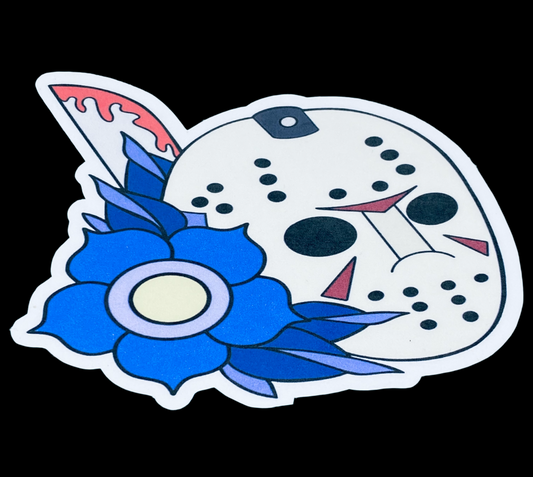 Jason Voorhees Sticker. Friday the 13th Sticker. Jason Sticker.