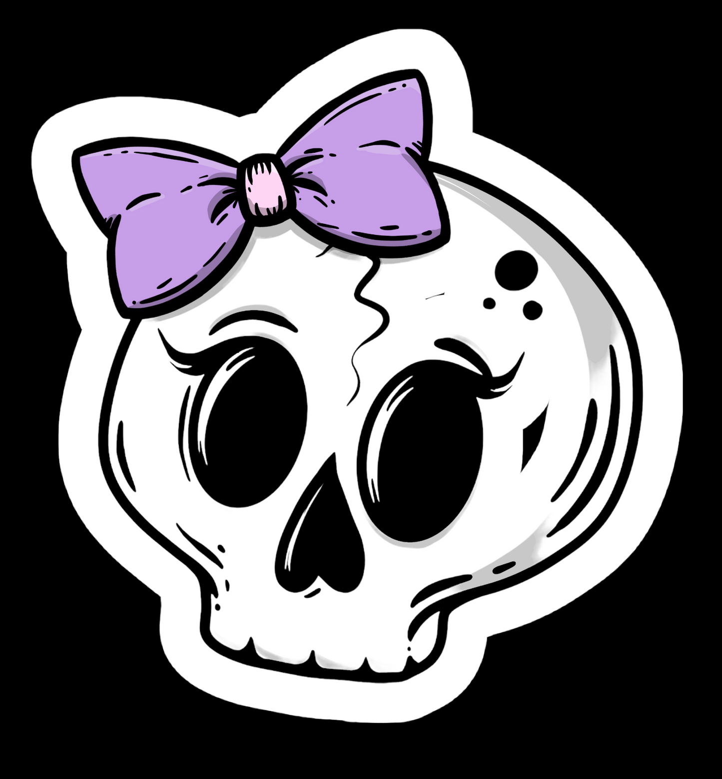 Skull Bow Sticker